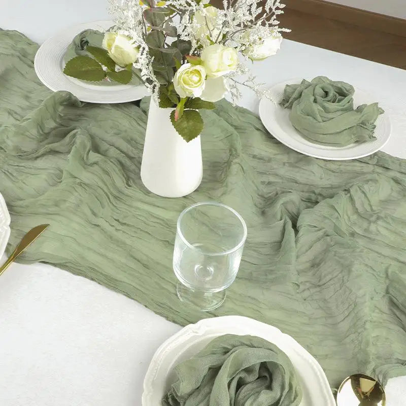 Boho Cheesecloth Table Runner | Wedding & Party Décor 90–400cm Table Runner SPOT