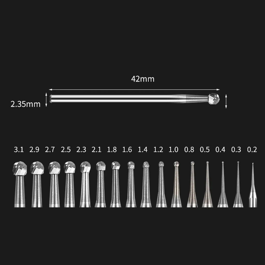 Steel Ball Bur – Multifunctional Wood & Metal Carving Bit Carving Engraving Bit SPOT 2.1 mm