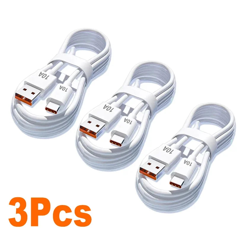 120W USB to USB-C Fast Charging Cable | 10A, 1–2M, 1–3 Pack USB-C Charging Cable SPOT 3PCS 1.5m