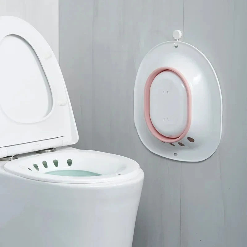 Collapsible Sitz Bath Kit with Flusher Hose – Fits Toilet Seat Sitz Bath Kit SPOT