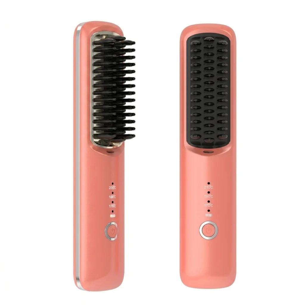 Ceramic Ionic Hair Straightener Brush – USB Rechargeable Cordless Hair Straightener Brush SPOT