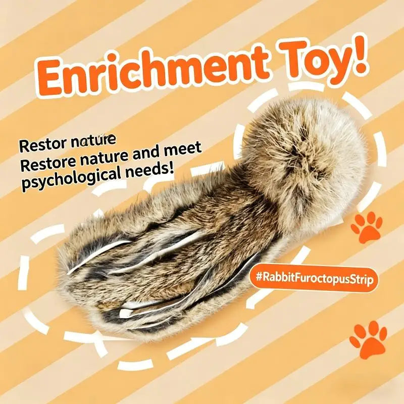 Artificial Rabbit Fur Cat Toy – Realistic Mouse for Indoor Cats Cat Toy SPOT