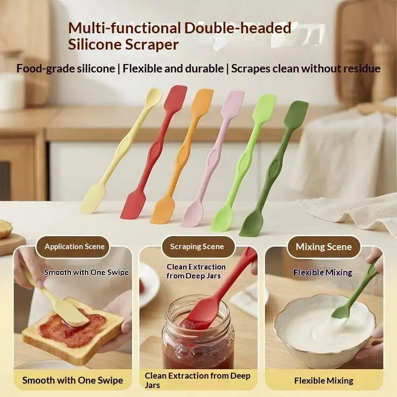 Double-Ended Silicone Spatula Spoon – BPA-Free Kitchen Tool Silicone Spatula Spoon SPOT