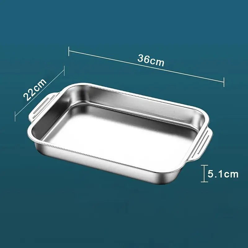 Stainless Steel Baking Pan with Lid – Deep Dish, Oven Safe Stainless Steel Bakeware SPOT M