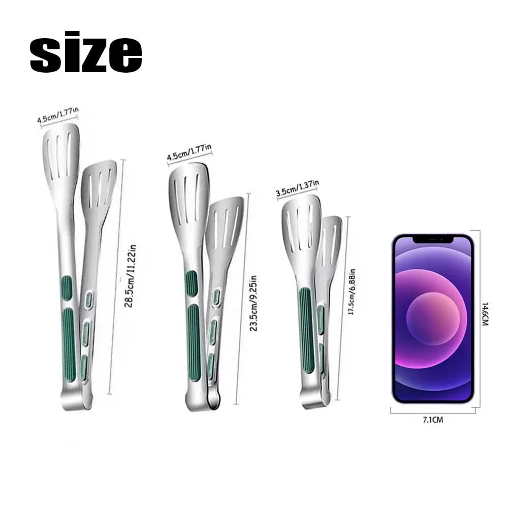 Non-Slip Stainless Steel Food Tongs – BBQ, Grill & Kitchen Kitchen Food Tongs SPOT