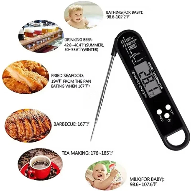 Digital Instant-Read Meat Thermometer with Backlight | BBQ & Kitchen Meat Thermometer SPOT