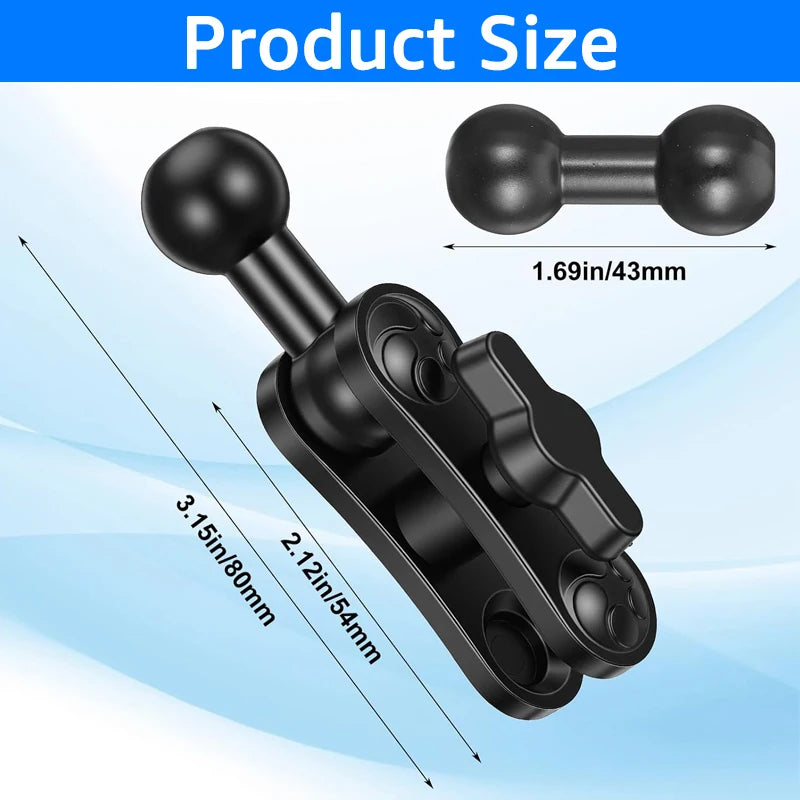 17mm Ball Mount Extension Adapter – Aluminum Car Phone Holder Rod Car Mount Adapter SPOT