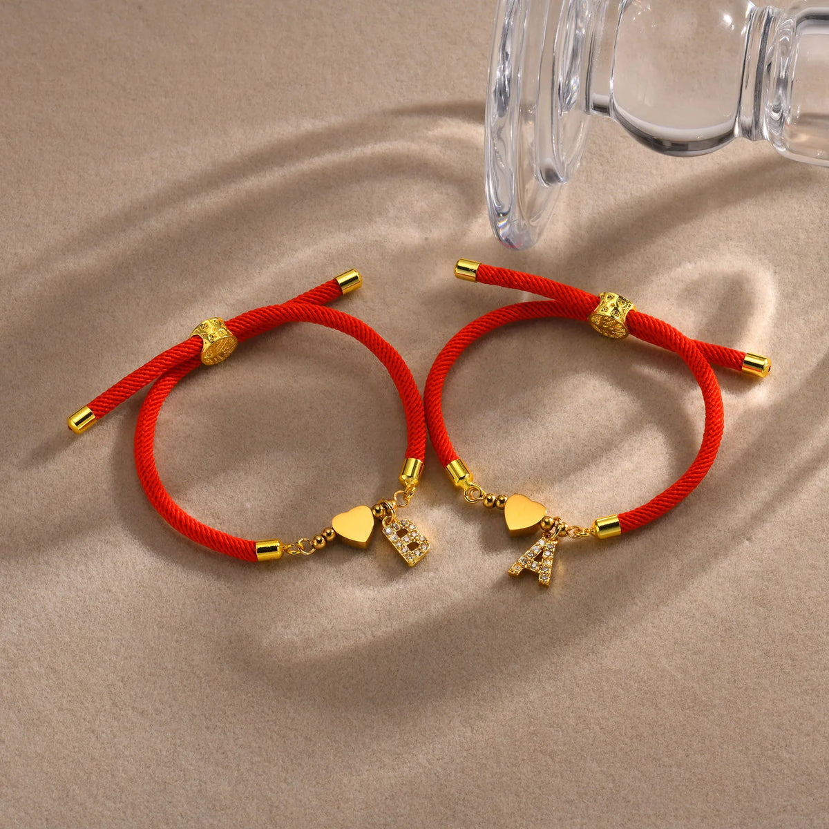 Heart Initial Bracelet Women – 18K Gold Milan Rope, A–Z Letters Charm Bracelet SPOT