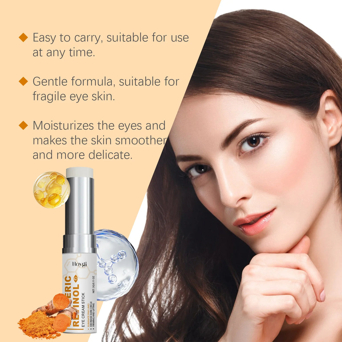 Hoygi Turmeric Retinol Eye Cream Stick – Brighten & Firm Eye Cream Stick SPOT