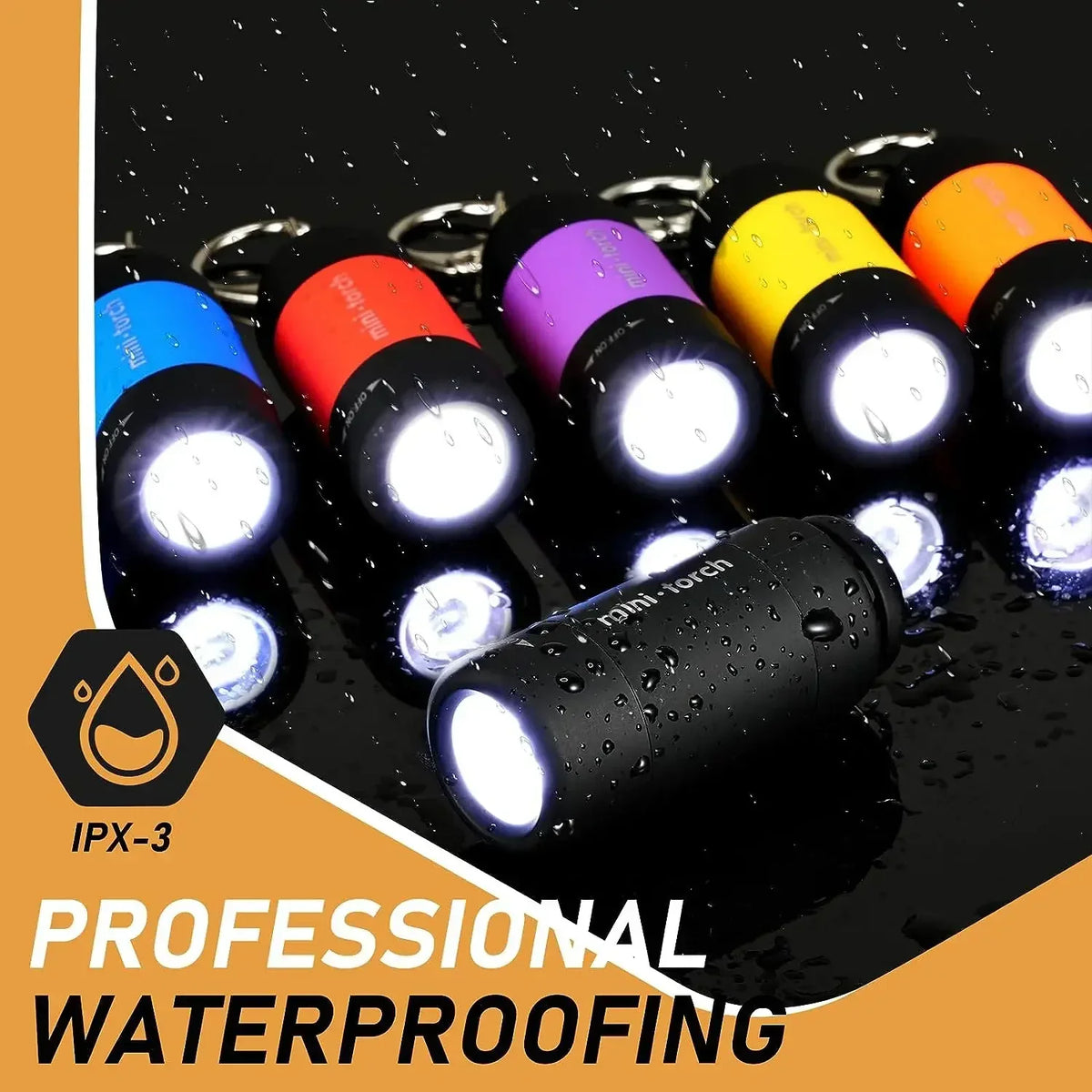 USB Rechargeable LED Keychain Flashlight – Waterproof EDC Light Keychain Flashlight SPOT