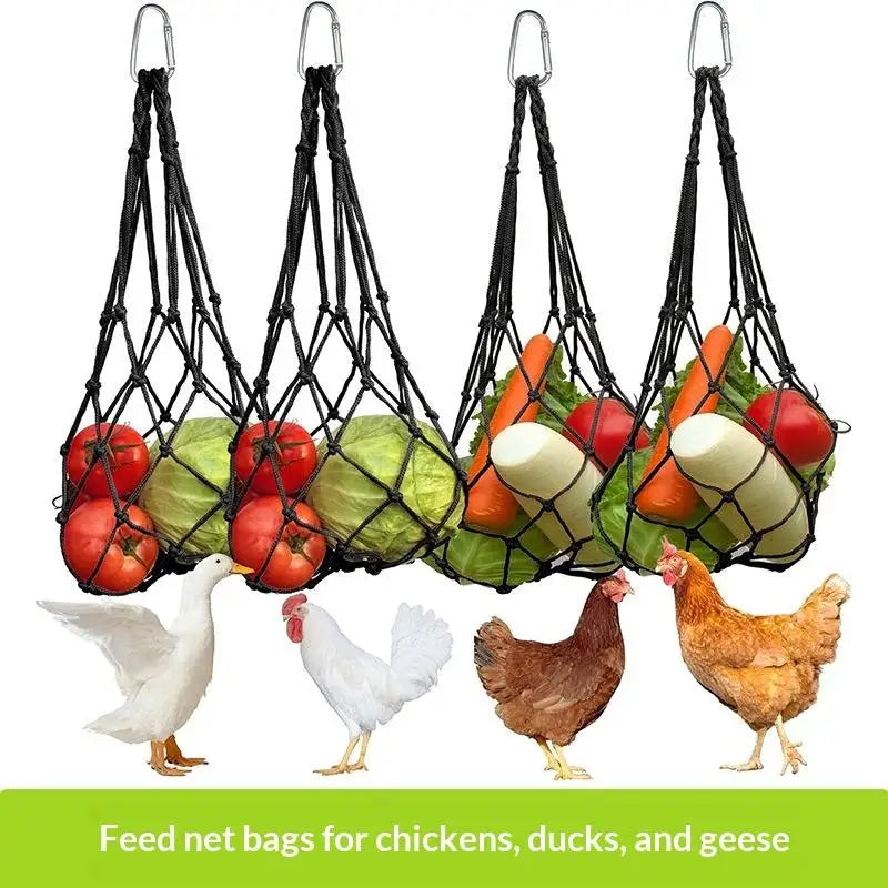 Nylon Hanging Poultry Feeding Net Bag – Chicken & Bird Feeder Poultry Feeding Net SPOT