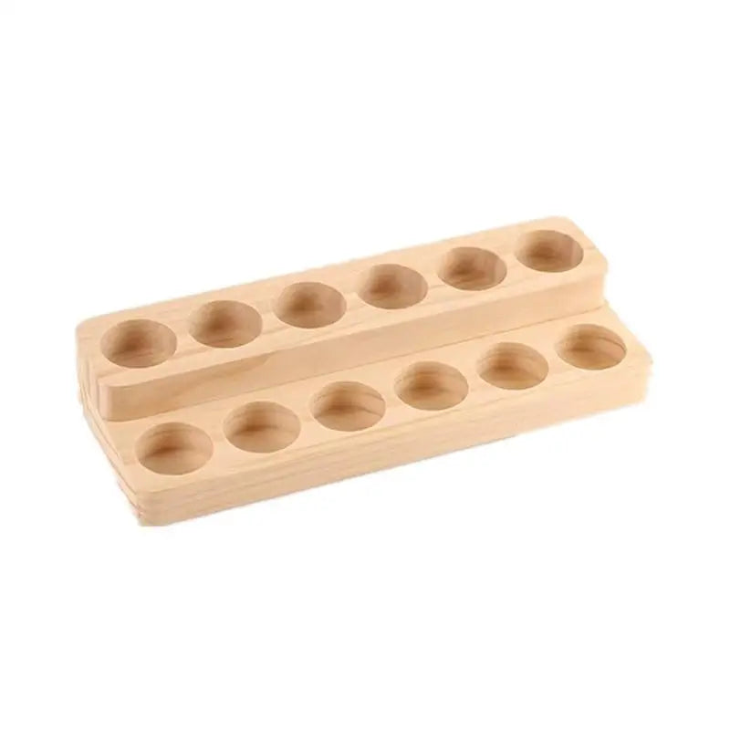 Wooden Essential Oil Display Rack – Multi-Bottle Storage Stand Essential Oil Rack SPOT 12 holes