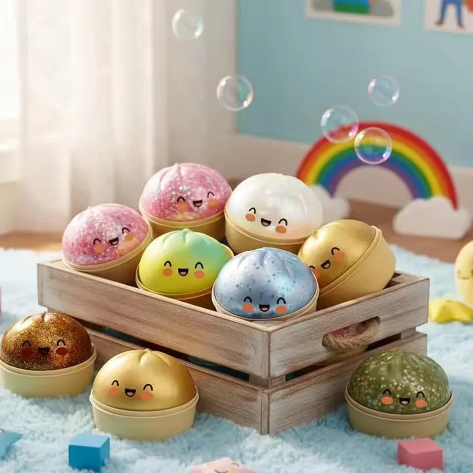 Squishy Steamed Bun Slow Rebound Sensory Toy | Desk Decor Gift Squishy Sensory Toy SPOT