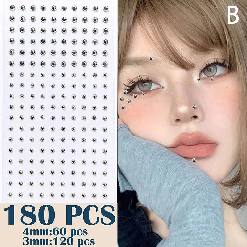 Self-Adhesive Rhinestone Face Gems – Non-Piercing Body Stickers Body Gem Stickers SPOT B