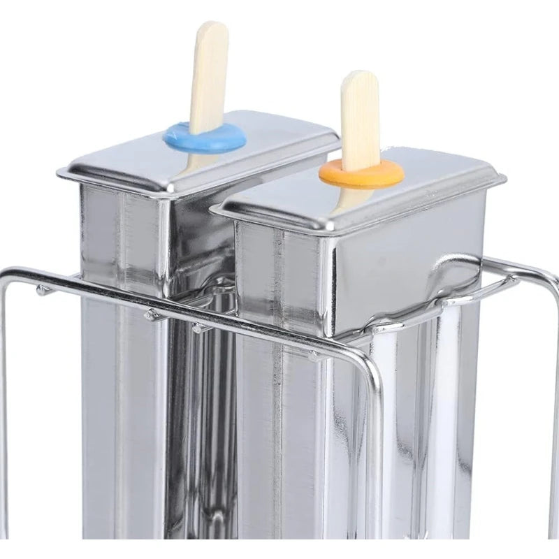 304 Stainless Steel Popsicle Mold – Reusable Ice Lolly Tray Ice Cream Mold SPOT