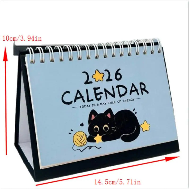 2026 Cute Cat Mini Desk Calendar – Portable Desktop Decor Mini Desk Calendar SPOT