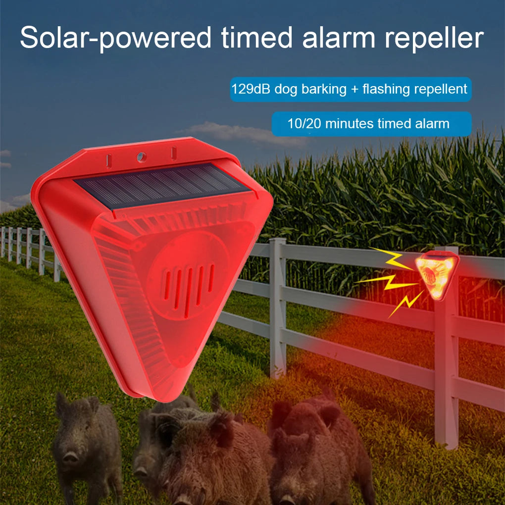 Solar Alarm Light 6 LED IP65 Outdoor Siren & Animal Deterrent Solar Security Alarm SPOT
