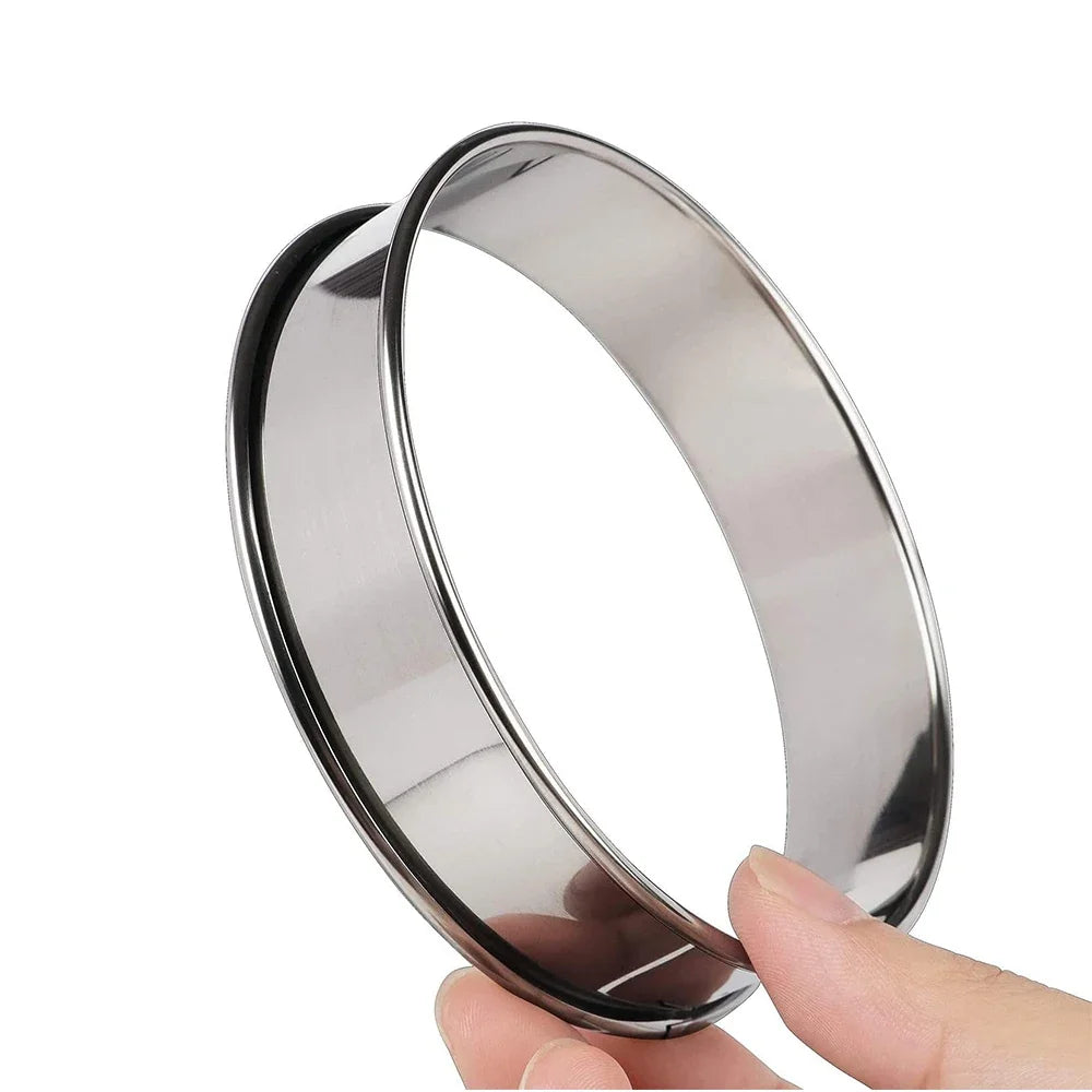 Stainless Steel Tart & Muffin Rings – Double Rolled, 2/3-Pack Baking Ring Molds SPOT