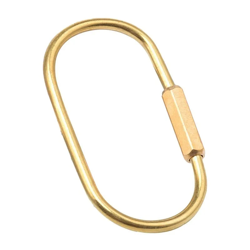 Brass D-Ring Screw Lock Keychain – EDC Key Organizer Screw Lock Keychain SPOT
