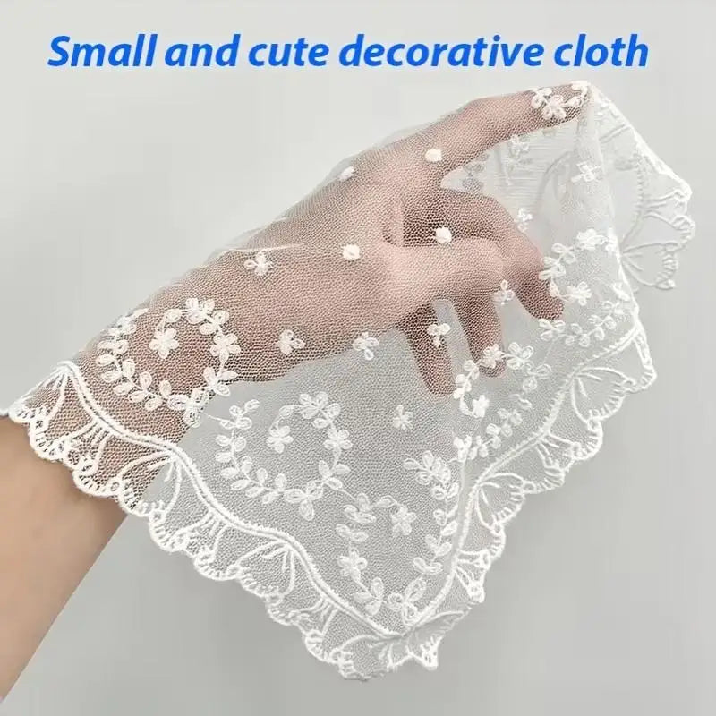 White Cotton Lace Trim 15cm – Cream Floral Ribbon for Sewing Lace Sewing Trim SPOT