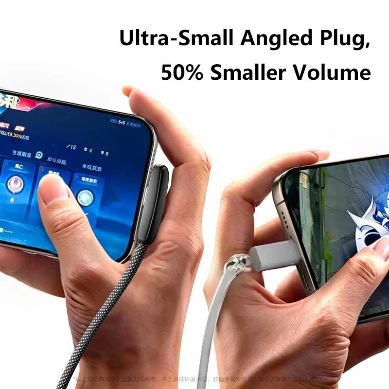 90° Elbow 100W USB-C Braided Fast Charging Cable | 6A USB-C Charging Cable SPOT