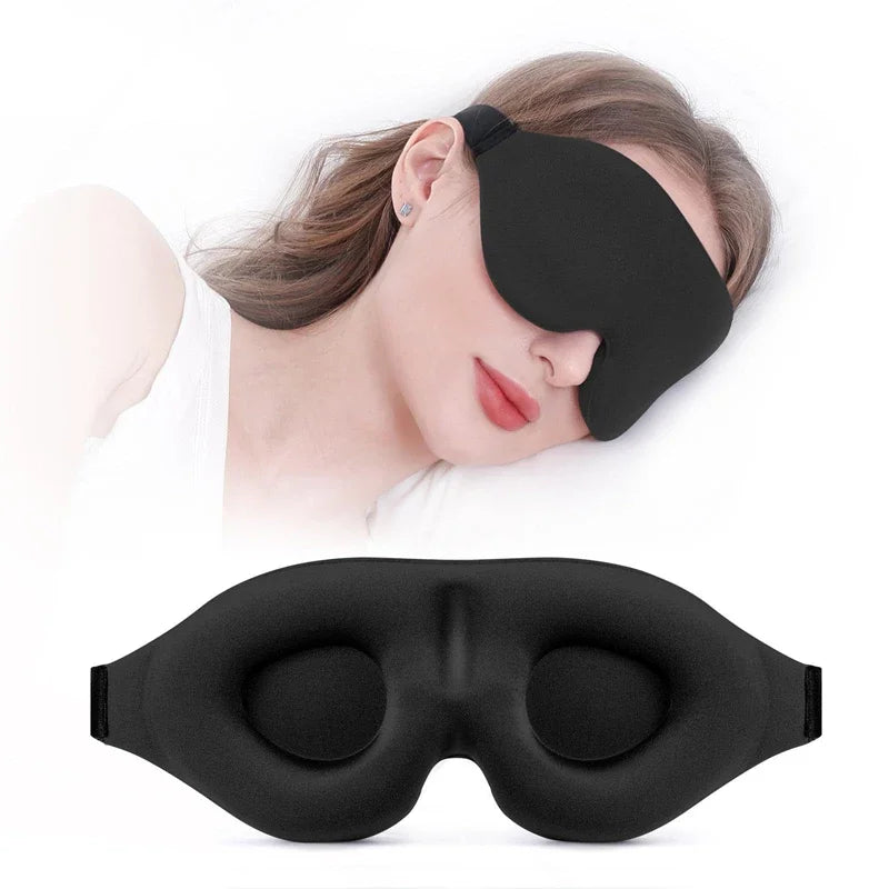 3D Sleep Eye Mask – Soft, Breathable & Light Blocking Sleep Eye Mask SPOT Black 1Pcs