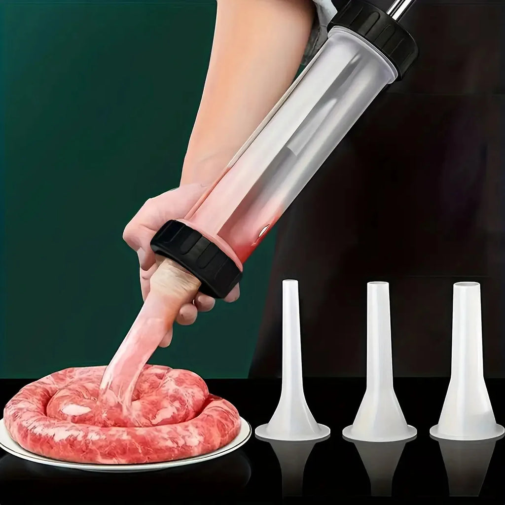 Manual Sausage Stuffer & Jerky Gun – Homemade Sausage Maker Sausage Stuffer Gun SPOT