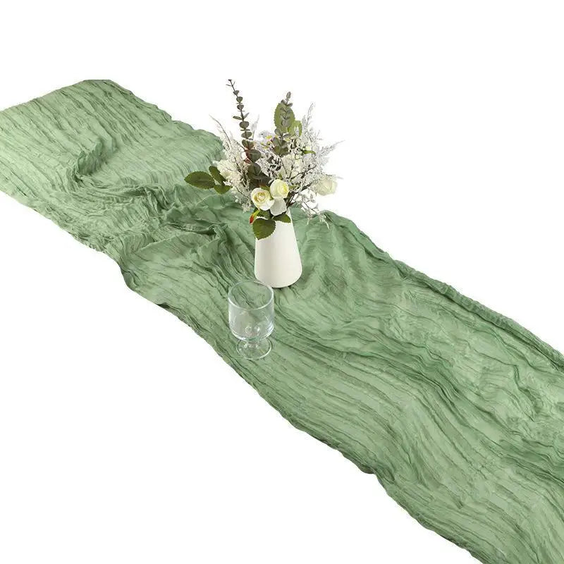 Boho Cheesecloth Table Runner – Wedding & Party Décor 90–400cm Table Runner SPOT