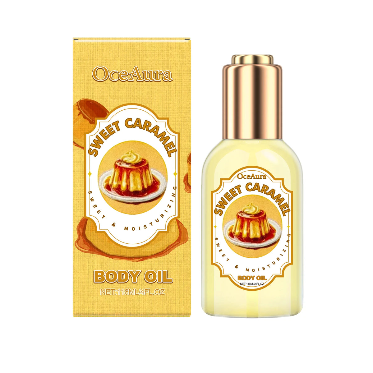 OceAura Strawberry Body Oil – Moisturizing & Nourishing 118ml Body Oil SPOT Sweet caramel
