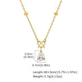 Water Drop CZ Pendant Necklace – 18K Gold Stainless Steel Pendant Necklace SPOT NC-3193G-1