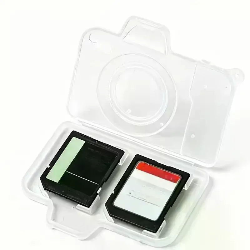 Camera-Shaped Memory Card Storage Box – Dustproof Organizer Memory Card Case SPOT