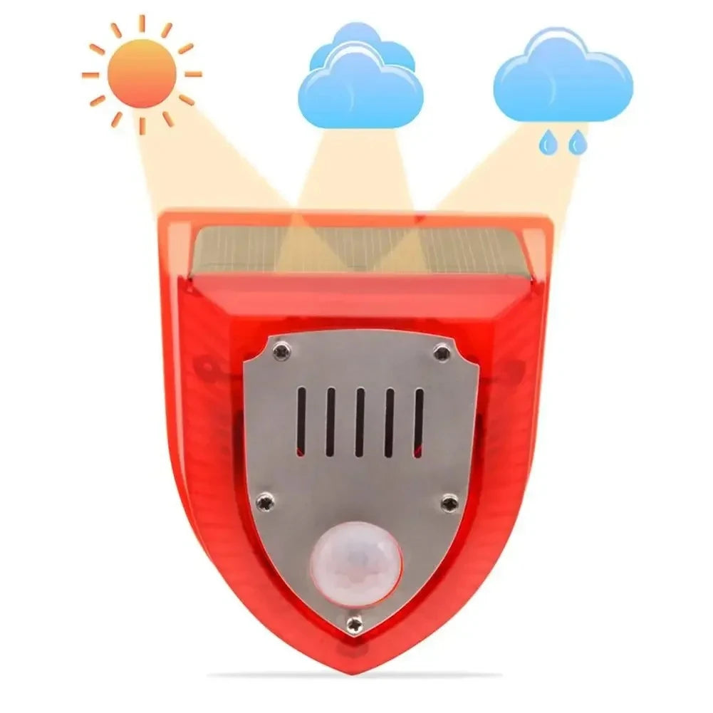 Solar Security Siren Alarm | 3-Mode Motion Sensor Animal Repeller Solar Security Alarm SPOT