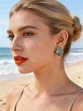 Abalone Shell Stud Earrings – 18K Gold Plated Bohemian Studs Shell Stud Earrings SPOT Default Title