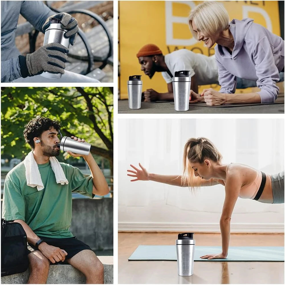 Stainless Steel Protein Shaker Bottle 500/739ml – Leak Proof Protein Shaker Bottle SPOT