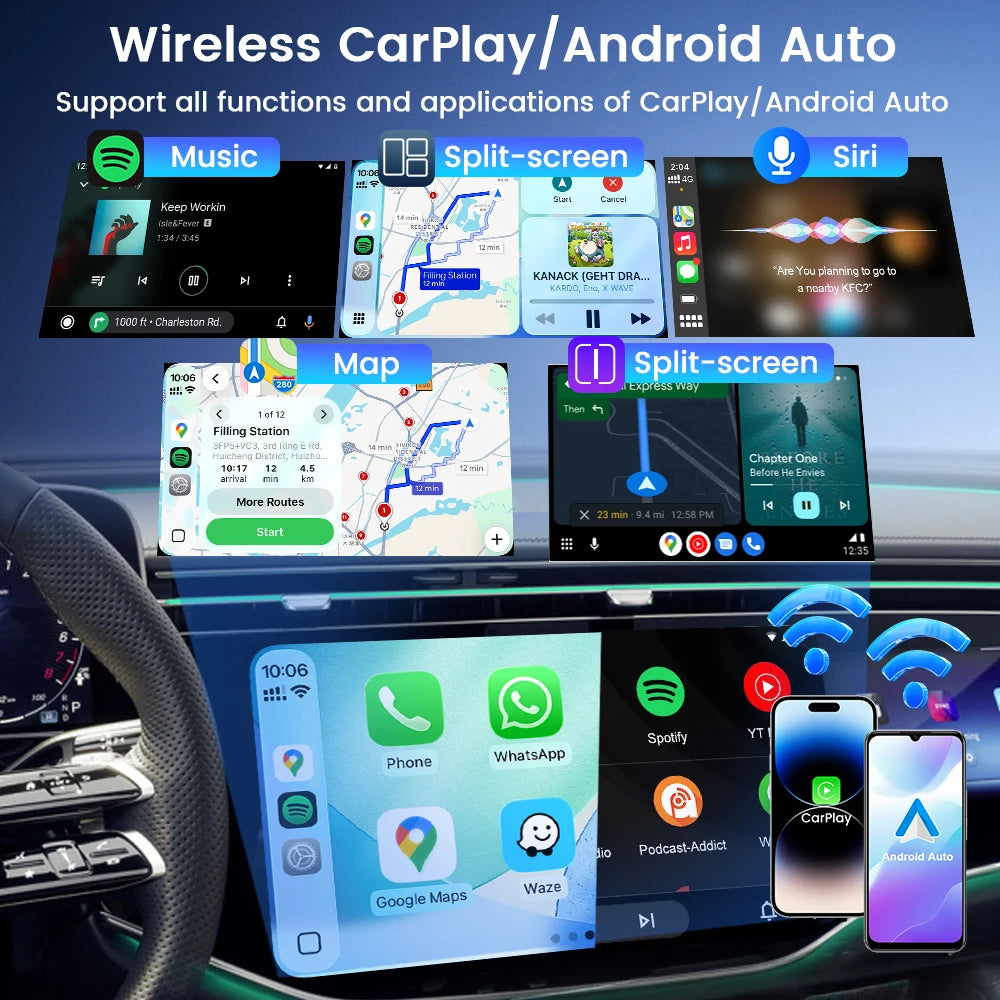 CarlinKit 4.0 Pro Wireless CarPlay & Android Auto Box Wireless CarPlay Adapter SPOT