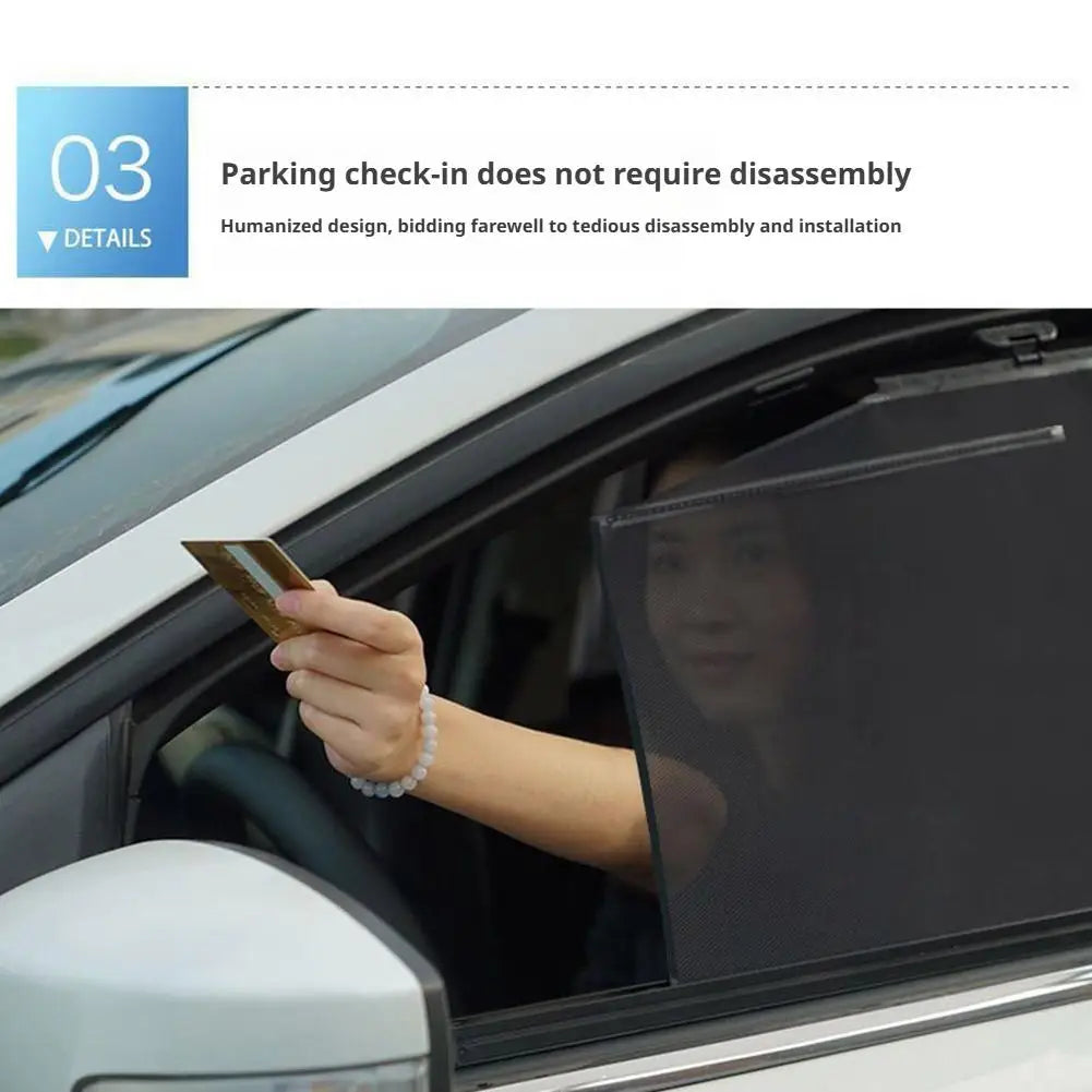 Automatic Retractable Car Window Sunshade Mesh Roller Curtain Car Window Sunshade SPOT