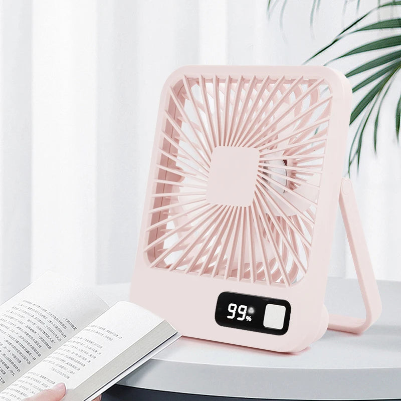 Portable Mini Desk Fan – USB Rechargeable 5-Speed, 2000mAh Portable Desk Fan SPOT