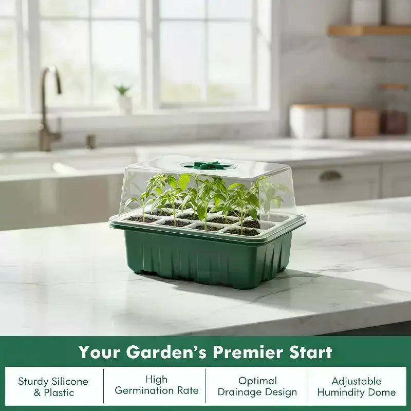Seed Starter Tray & Humidity Dome – Silicone Germination Kit Seed Germination Kit SPOT