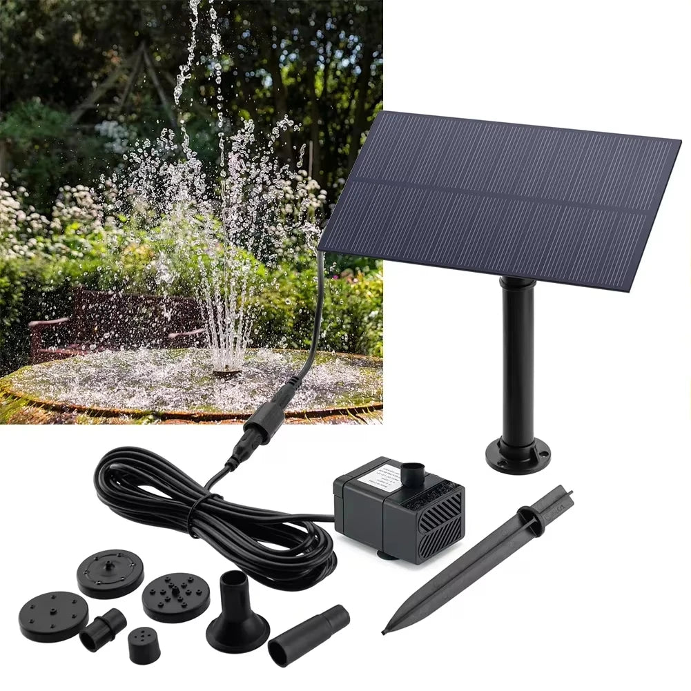 5W Solar Fountain Pump Kit – Garden, Bird Bath & Pool Solar Fountain Pump SPOT