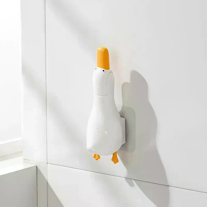 Duck Drain Hair Remover Clip with Wall-Mount Holder Bathroom Cleaning Clip SPOT