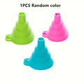 Foldable Silicone Funnel – Collapsible Mini Kitchen Funnel Silicone Kitchen Funnel SPOT 1PCS Random color