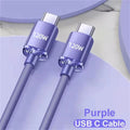 120W Fast Charging USB-C Cable – Nylon Braided, 6A Quick Charge USB Charging Cable SPOT Purple C TO C 2m