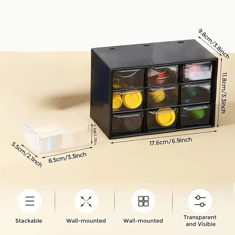 Dustproof Multi-Grid Desktop Drawer Organizer – Jewelry & Cosmetics Desktop Drawer Organizer SPOT