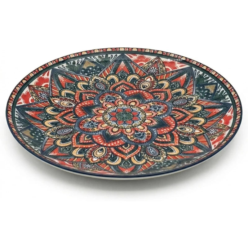 Atlantis Hand-Painted Bohemian Ceramic Dinner Plates Set Ceramic Dinner Plates SPOT Default Title