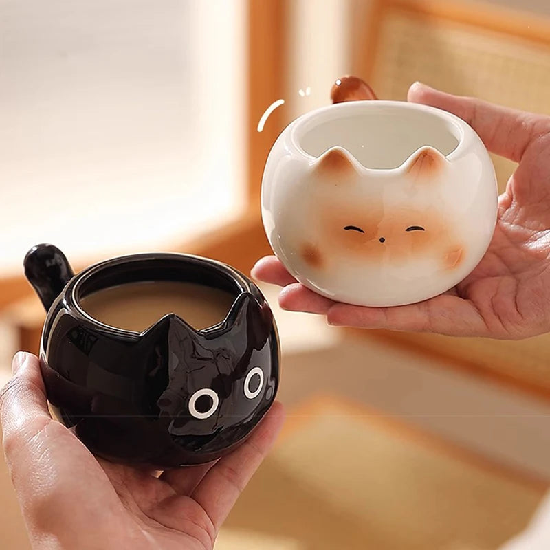 Siamese Cat Ceramic Coffee Mug – Cute Kitten Tea Cup Gift Ceramic Cat Mug SPOT
