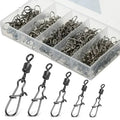 50-Pack Fishing Rolling Swivel Snap – Sizes 4# to 12# Fishing Swivel Snap SPOT 50PCS