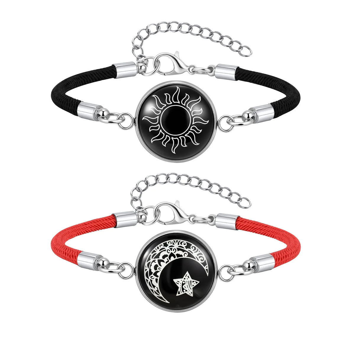 Sun & Moon Couple Bracelet – Adjustable Braided Rope Jewelry Couple Bracelet Set SPOT Default Title
