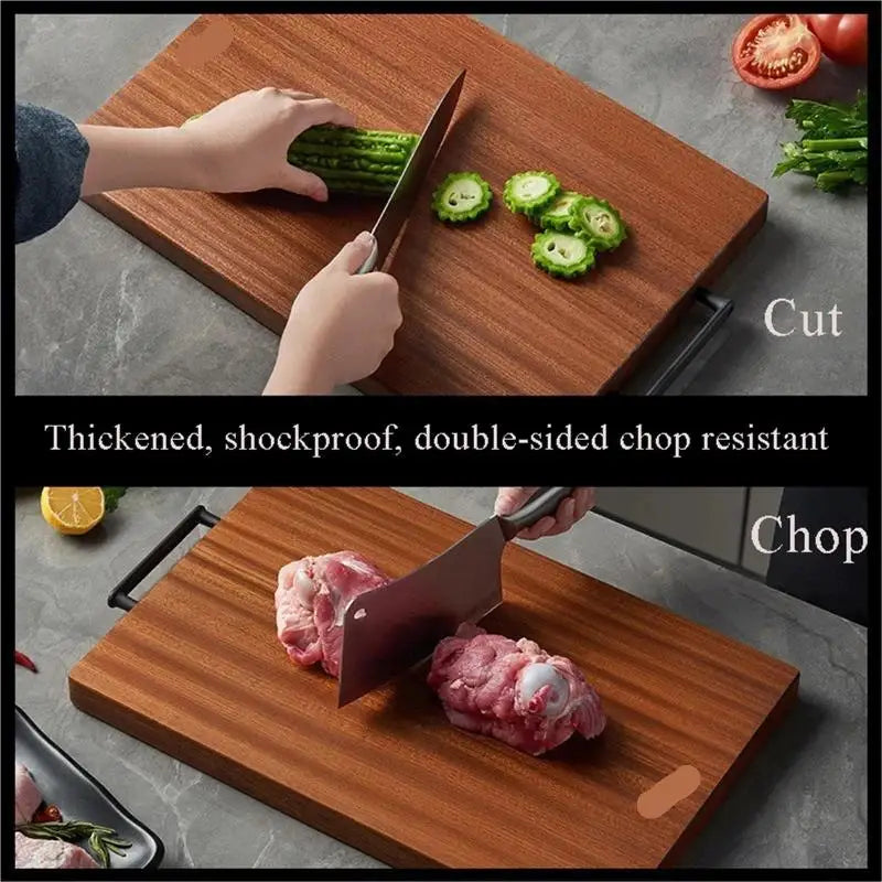 Heavy Duty Solid Wood Cutting Board – Double Sided, Non-Slip Wood Cutting Board SPOT