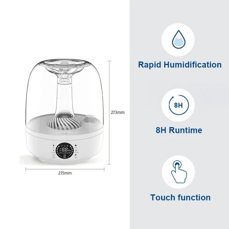 Ultrasonic Cool Mist Smart Desktop Humidifier 4L – Aromatherapy Cool Mist Humidifier SPOT