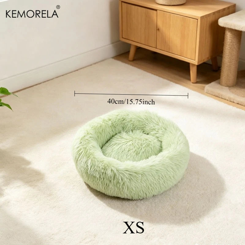 Ultra Soft Plush Dog & Cat Bed – Washable Pet Sleeping Bed Plush Pet Bed SPOT Green XS 40cm